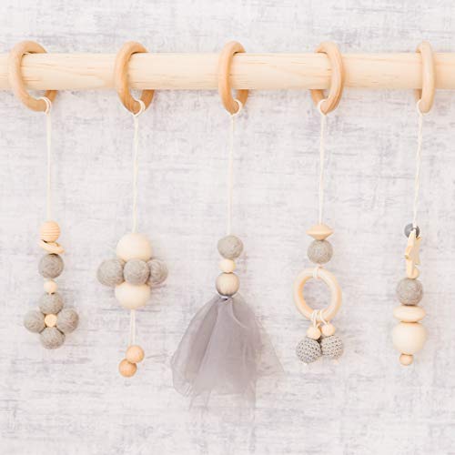 Mamimami Home Baby Play Gym Toys Juego de Juguetes Colgantes de Madera de 5 Piezas|Enfermería Orgánica Sentidos Ambientales Juguetes Sensoriales|Juguetes Modernos Para Bebés Mamimami Home Baby Play Gym Toys Juego de Juguetes Colgantes de Madera de 5 Piezas|Enfermería Orgánica Sentidos Ambientales Juguetes Sensoriales|Juguetes Modernos Para Bebés