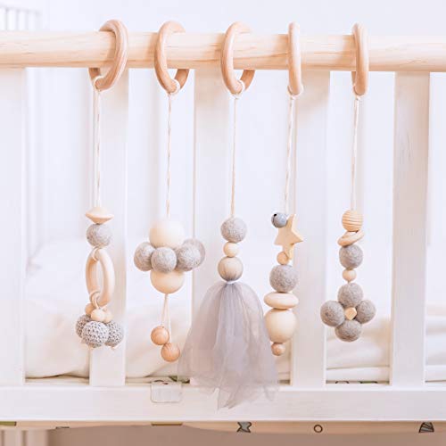 Mamimami Home Baby Play Gym Toys Juego de Juguetes Colgantes de Madera de 5 Piezas|Enfermería Orgánica Sentidos Ambientales Juguetes Sensoriales|Juguetes Modernos Para Bebés Mamimami Home Baby Play Gym Toys Juego de Juguetes Colgantes de Madera de 5 Piezas|Enfermería Orgánica Sentidos Ambientales Juguetes Sensoriales|Juguetes Modernos Para Bebés