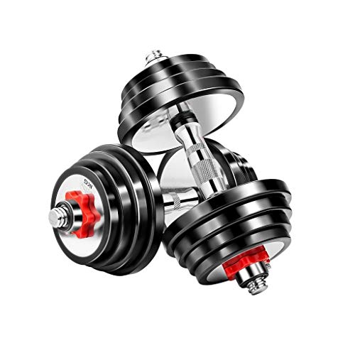 Mancuerna Mancuernas Dumbbell Dumbbells Ajustable con barra de elevación con mancuernas conjunto con la caja-de gimnasio en casa del entrenamiento del ejercicio 15 kg, 20 kg, 30 kg Mancuernas Dumbbell