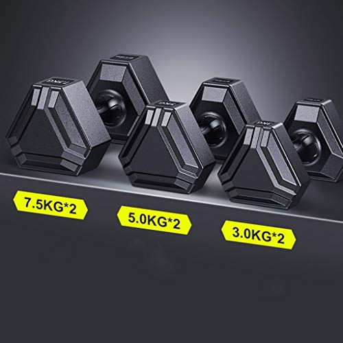 Mancuerna Mancuernas Dumbbell Dumbbells Caucho Dumbbell Set 5-33 Lbs, Hex Peso de Caucho, Entrenamiento con Mancuernas Set, Entrenamiento Unisex Gimnasio en casa Mancuernas Dumbbells (tamaño : 15kg)