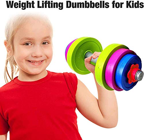 Mancuerna para niños - Mancuernas Ajustables para Levantamiento de Pesas, Colorido Juguete con Mancuernas Relleno con Arena/Agua, Juego de Entrenamiento para niños, Gimnasio, para niños y Adultos Mancuerna para niños - Mancuernas Ajustables para Levantamiento de Pesas, Colorido Juguete con Mancuernas Relleno con Arena/Agua, Juego de Entrenamiento para niños, Gimnasio, para niños y Adultos