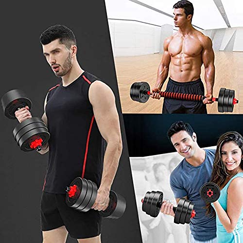 Mancuernas Grandes 2 En 1 Pesas Libres Ajustables Para Equipos De Mancuernas De Entrenamiento Muscular De Gimnasio En Casa Equipo De Entrenamiento Corporal Antideslizante Para Hombre(Size:30kg / 66lb)