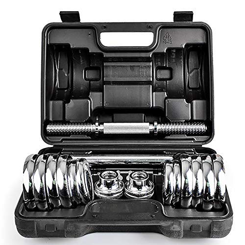 Mancuernas Pesadas 15kg / 20kg / 30kg Pure Pure Plating Mancuernas Dumbbell ajustables Home Dumbbell Caja de regalo Aptitud De Los Músculos Del Brazo Para ( Color : Silver , Size : 15kg )