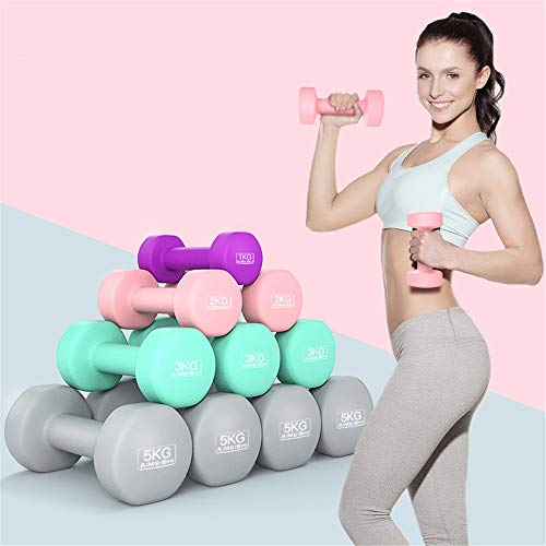 Mancuernas,Mancuernas Sumergidas para Mujeres,Mancuernas En 2 Kg-10 Kg De Yeso, Ideal para Gimnasio De Casa,For El Hogar Y La Gimnasia De Entrenamiento del Ejercicio De Entrenamiento,Green