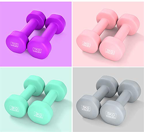 Mancuernas,Mancuernas Sumergidas para Mujeres,Mancuernas En 2 Kg-10 Kg De Yeso, Ideal para Gimnasio De Casa,For El Hogar Y La Gimnasia De Entrenamiento del Ejercicio De Entrenamiento,Green