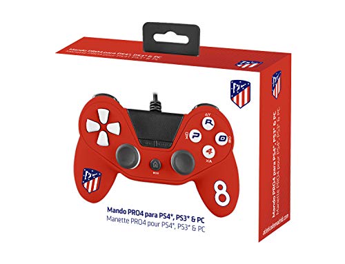 Mando con cable Pro4 controller para consola PS4 / Slim/ Pr - PC -PS3 - Accesorios de videojuegos Atlético de Madrid
