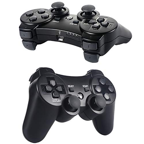 Mando PS3,Sefitopher Bluetooth Controller Joystick con Doble vibración para Playstation 3 con Cable