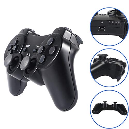 Mando PS3,Sefitopher Bluetooth Controller Joystick con Doble vibración para Playstation 3 con Cable