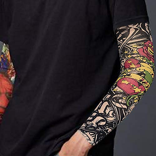 Mangas Tatuajes Falso Temporal Mangas del Brazo Para Hombres y Mujeres Geniales Vestido de Lujo Accesorio Brazo Stock