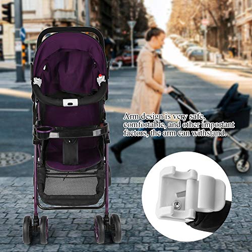 Manija del cochecito genérico, carrito de bebé ajustable Agarre de parachoques Manija Bar Cochecito Reposabrazos Paraguas de cochecito Accesorios Herramientas de mano(Black)