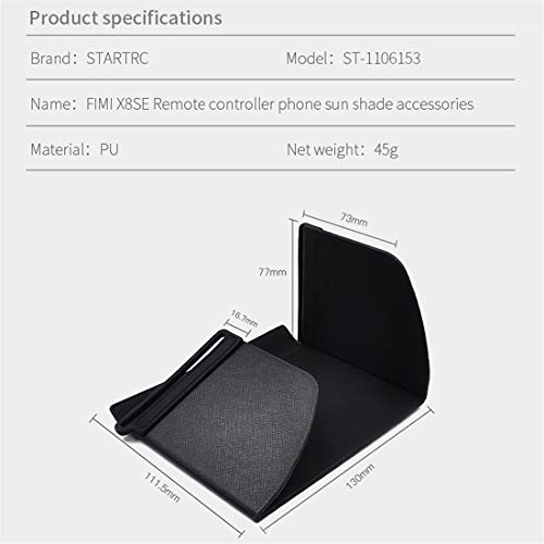 MaNMaNing Extensor de Señal Sombrilla de Control Remoto Compatible con XIAOMI FIMI X8 SE RC Drone Negro (Negro)