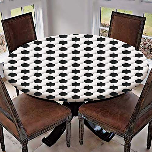 Mantel ajustable de poliéster con bordes elásticos, diseño de pelota de fútbol, diseño geométrico y moderno, para mesas redondas de 142 a 152 cm, para casa de vacaciones, fiesta de Navidad, picnic Mantel ajustable de poliéster con bordes elásticos, diseño de pelota de fútbol, diseño geométrico y moderno, para mesas redondas de 142 a 152 cm, para casa de vacaciones, fiesta de Navidad, picnic