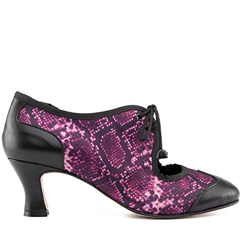 Manuel Reina - Zapatos de Swing de Mujer New Orleans RS - Bailar Swing, Tango, Jazz - Tacón de 5 cm (34 EU)