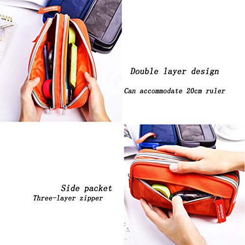 Maomaoyu Grandes Capacidad Estuches Escolares Triple con Tres Cremalleras, Estuche Lapices de Colores Para Niñas y Niño (Azul) Maomaoyu Grandes Capacidad Estuches Escolares Triple con Tres Cremalleras, Estuche Lapices de Colores Para Niñas y Niño (Azul)