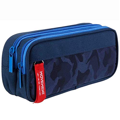 Maomaoyu Grandes Capacidad Estuches Escolares Triple con Tres Cremalleras, Estuche Lapices de Colores Para Niñas y Niño (Azul) Maomaoyu Grandes Capacidad Estuches Escolares Triple con Tres Cremalleras, Estuche Lapices de Colores Para Niñas y Niño (Azul)