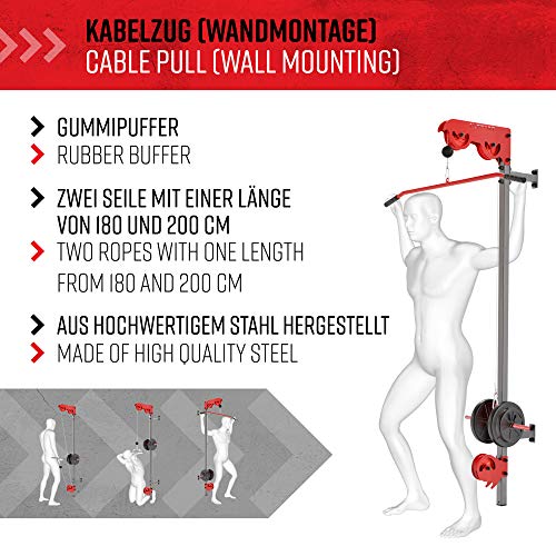 Máquina de cable de polea montada en la pared, perfecta para tirar hacia abajo, extensiones de tríceps, tríceps y todos los ejercicios de máquina de cables, la mejor pieza de equipo de gimnasio Máquina de cable de polea montada en la pared, perfecta para tirar hacia abajo, extensiones de tríceps, tríceps y todos los ejercicios de máquina de cables, la mejor pieza de equipo de gimnasio