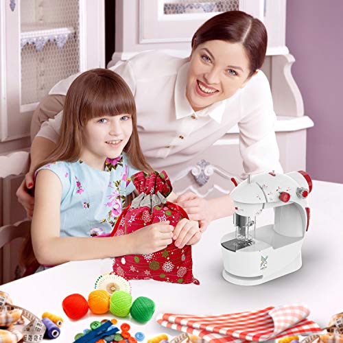 Máquina de Coser para Principiantes con Bolsa Materiales de Bricolaje Máquina de Coser para Principiantes con Bolsa Materiales de Bricolaje