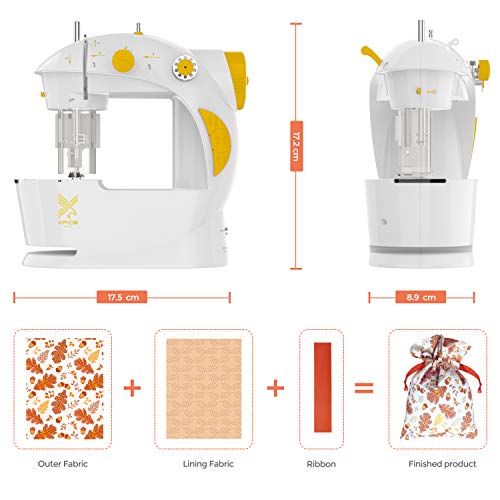 Máquina de Coser para Principiantes con Material de Bolsa de Bricolaje