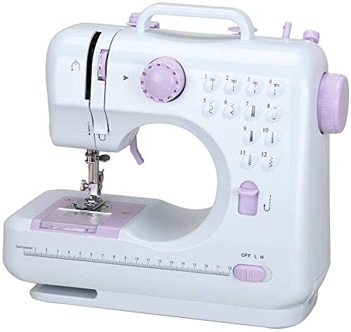 Máquina de coser portátil, mini máquinas de coser eléctricas de reparación para el hogar, 12 puntadas, 2 velocidades con pedal para coser en casa, principiantes, niños Máquina de coser portátil, mini máquinas de coser eléctricas de reparación para el hogar, 12 puntadas, 2 velocidades con pedal para coser en casa, principiantes, niños