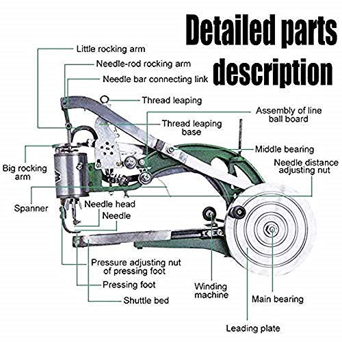 Máquina de cuero Zapatero, máquina de reparación de calzado de mano para trabajo pesado, máquina de reparación manual de calzado, zapatos, máquinas de coser de algodón doble de nylon