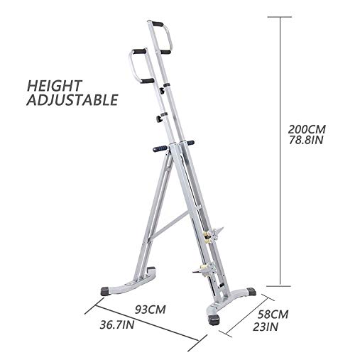 Máquina de Escalada Vertical Escalera de Escalada Equipo de Ejercicio Cardiovascular de Cuerpo Completo Plegado - Altura Ajustable - Diseño Antideslizante - para Oficina en casa Máquina de Escalada Vertical Escalera de Escalada Equipo de Ejercicio Cardiovascular de Cuerpo Completo Plegado - Altura Ajustable - Diseño Antideslizante - para Oficina en casa
