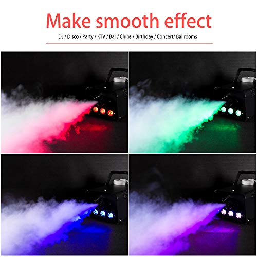 Máquina de Niebla, UKing 500W Máquina de Humo con Discoteca RGB LED Luces y Mando a Distancia para DJ Disco Boda Fiestas