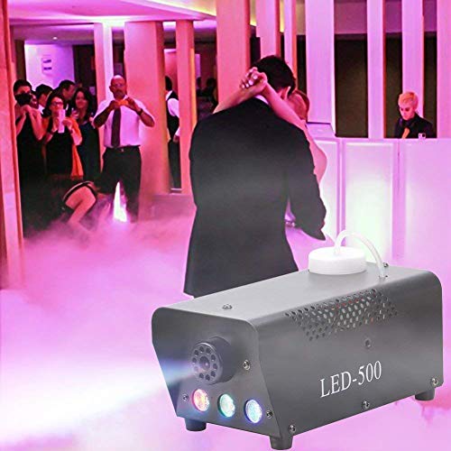 Máquina de Niebla, UKing 500W Máquina de Humo con Discoteca RGB LED Luces y Mando a Distancia para DJ Disco Boda Fiestas