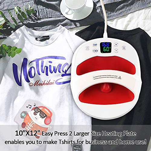 Máquina de prensa de calor Máquina de impresión de camisetas Easy Press Máquina de prensa en caliente de manos libres de 30X 25cm
