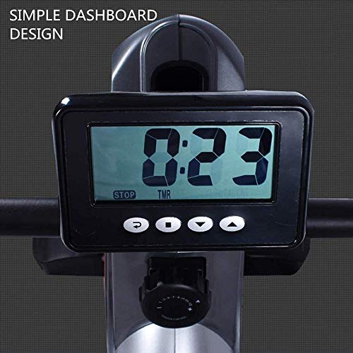 Máquina de Remo magnética Compacto de Remo de Interior con Pantalla LCD y Rodillo móvil, Ajuste Plegable Equipos de Fitness DDLS