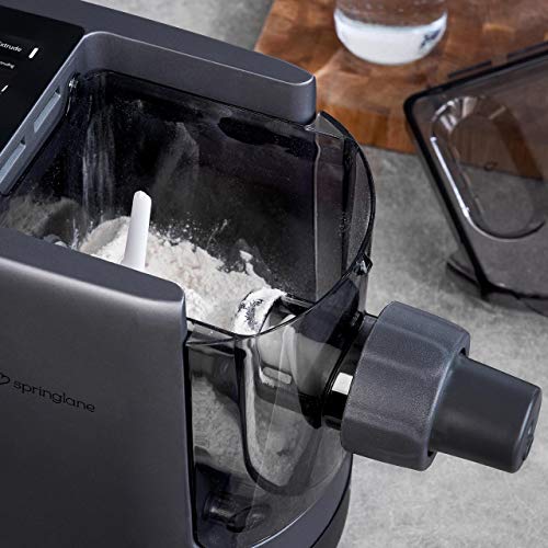 Máquina eléctrica para hacer pasta y fideos, Elaboración automática de pasta fresca y espagueti casero - 7 accesorios, 4,5 kg, con espatula, cepillo de limpieza, y libro de recetas Máquina eléctrica para hacer pasta y fideos, Elaboración automática de pasta fresca y espagueti casero - 7 accesorios, 4,5 kg, con espatula, cepillo de limpieza, y libro de recetas