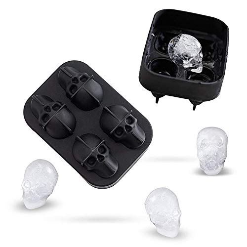 Máquina Para Hacer Cubitos De Hielo De Calavera, Barra De Bandeja De Hielo De Silicona De Grado Alimenticio Molde Para Cubitos De Hielo Creativo De Bricolaje Adecuado Para Whisky, Cóctel