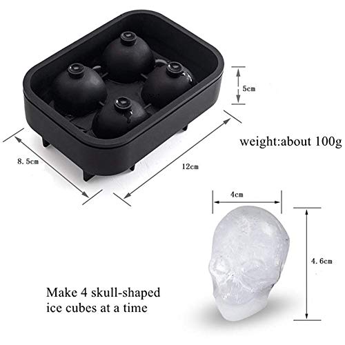 Máquina Para Hacer Cubitos De Hielo De Calavera, Barra De Bandeja De Hielo De Silicona De Grado Alimenticio Molde Para Cubitos De Hielo Creativo De Bricolaje Adecuado Para Whisky, Cóctel Máquina Para Hacer Cubitos De Hielo De Calavera, Barra De Bandeja De Hielo De Silicona De Grado Alimenticio Molde Para Cubitos De Hielo Creativo De Bricolaje Adecuado Para Whisky, Cóctel