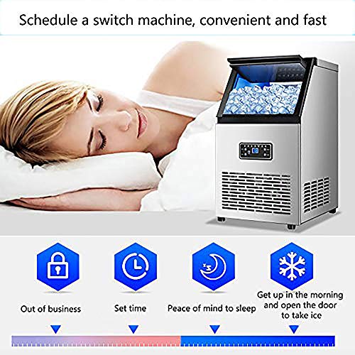 Máquina para hacer hielo - Máquina automática comercial para hacer cubitos de hielo para barra de té, cafetería, supermercado Máquina para hacer hielo - Máquina automática comercial para hacer cubitos de hielo para barra de té, cafetería, supermercado
