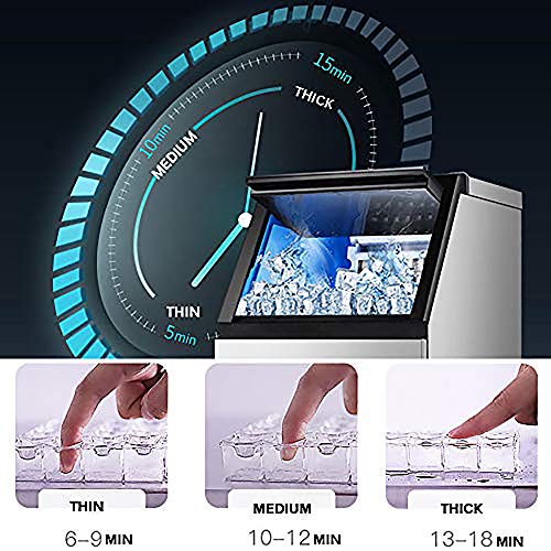 Máquina para hacer hielo - Máquina automática comercial para hacer cubitos de hielo para barra de té, cafetería, supermercado Máquina para hacer hielo - Máquina automática comercial para hacer cubitos de hielo para barra de té, cafetería, supermercado