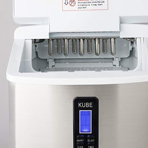 Máquina para Hacer Hielo, SilencIOSa, 100 W, Capacidad 15 Kg, Entre 6 y 13 Minutos, 3 Tamaños de Cubitos, Gris, Acero Inoxidable. H.Koenig_Kb15, Blanco y Gris Máquina para Hacer Hielo, SilencIOSa, 100 W, Capacidad 15 Kg, Entre 6 y 13 Minutos, 3 Tamaños de Cubitos, Gris, Acero Inoxidable. H.Koenig_Kb15, Blanco y Gris