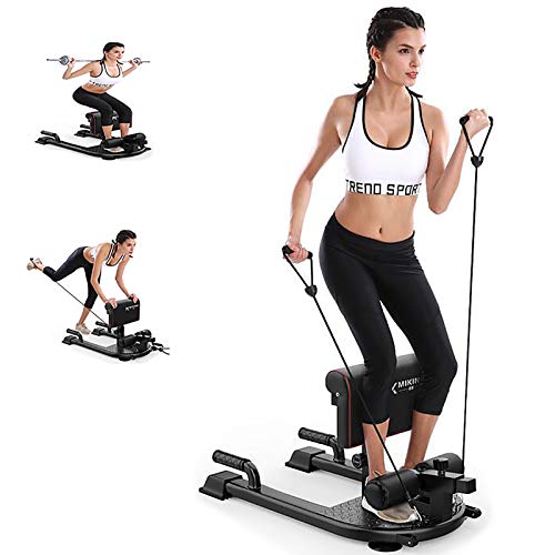 Máquina Sentadillas, Equipo Entrenamiento Básico Fitness En Casa Multifuncional Tres En Uno, Dispositivo Asistencia de Abdominales Ajustable, Ejercicio Fitness, Rejilla