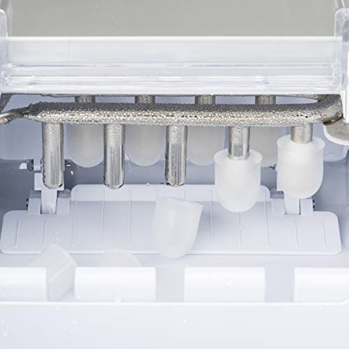 Máquina silenciosa para Hacer Hielo, 120 W, Capacidad 12 kg, Entre 10 y 13 Minutos, 2 Tamaños de Cubitos, Gris, Acero Inoxidable. H.Koenig_KB20 Máquina silenciosa para Hacer Hielo, 120 W, Capacidad 12 kg, Entre 10 y 13 Minutos, 2 Tamaños de Cubitos, Gris, Acero Inoxidable. H.Koenig_KB20