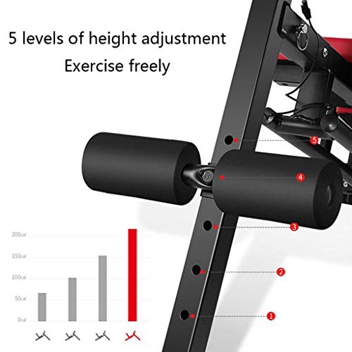 Máquinas de piernas Máquina enrolladora de Abdomen Banco de Mancuernas para el hogar Tabla de Abdominales Ajustable Equipos de Fitness para Hombres y Mujeres Equipo de Adelgazamiento