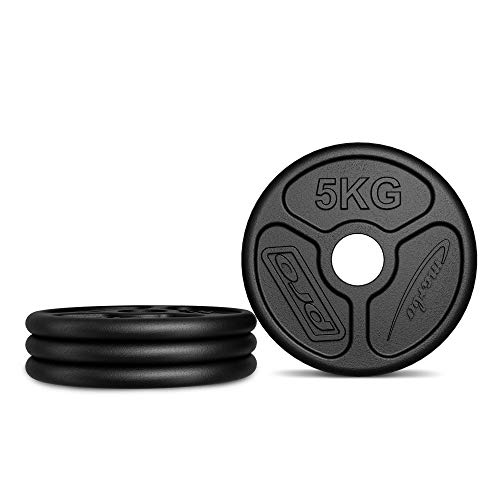 Marbo Sport Juego de Pesas olímpicas de Hierro Fundido 4 x 5 kg + 4 x 2,5 kg MW-4x5KG_4x2,5KG-OLI Marbo Sport Juego de Pesas olímpicas de Hierro Fundido 4 x 5 kg + 4 x 2,5 kg MW-4x5KG_4x2,5KG-OLI