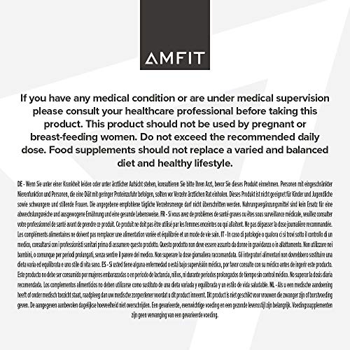 Marca Amazon - Amfit Nutrition Aminoácidos de cadena ramificada (BCAA), sabor a fresa y lima, 500 g (anteriormente PBN)