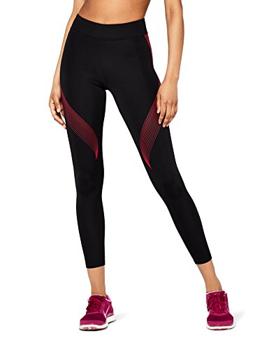 Marca Amazon - AURIQUE Bal181la18 - leggings deporte mujer Mujer, Negro (Black/love Potion), 38, Label:S