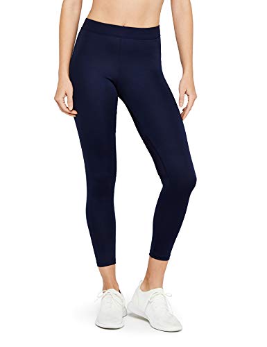 Marca Amazon - AURIQUE Leggings Deporte Petite Mujer, Azul (Navy), 42, Label:L