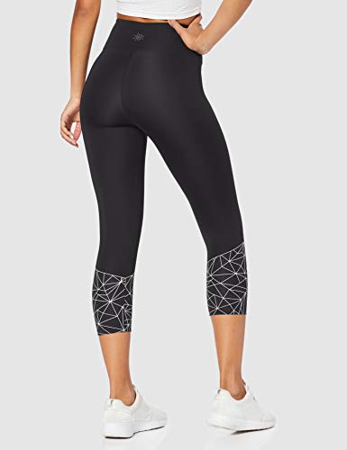 Marca Amazon - AURIQUE Mallas de Deporte Cortas Mujer, Negro (Black/White), 44, Label:XL Marca Amazon - AURIQUE Mallas de Deporte Cortas Mujer, Negro (Black/White), 44, Label:XL