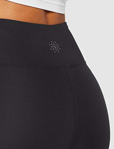 Marca Amazon - AURIQUE Mallas de Deporte Cortas Mujer, Negro (Black/White), 44, Label:XL Marca Amazon - AURIQUE Mallas de Deporte Cortas Mujer, Negro (Black/White), 44, Label:XL