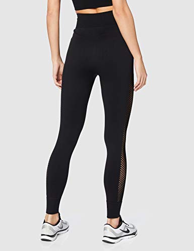 Marca Amazon - AURIQUE Mallas de Deporte sin Costuras de Tiro Alto Mujer, Negro (Black), 40, Label:M Marca Amazon - AURIQUE Mallas de Deporte sin Costuras de Tiro Alto Mujer, Negro (Black), 40, Label:M