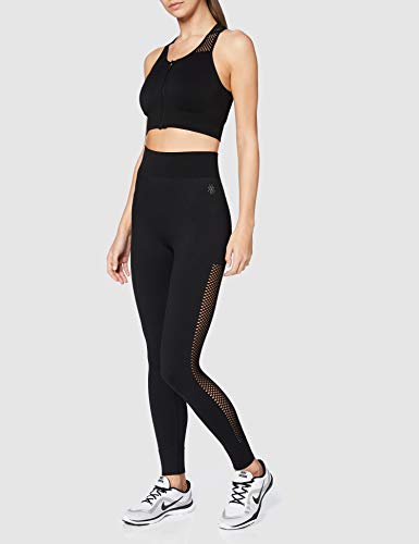 Marca Amazon - AURIQUE Mallas de Deporte sin Costuras de Tiro Alto Mujer, Negro (Black), 40, Label:M Marca Amazon - AURIQUE Mallas de Deporte sin Costuras de Tiro Alto Mujer, Negro (Black), 40, Label:M