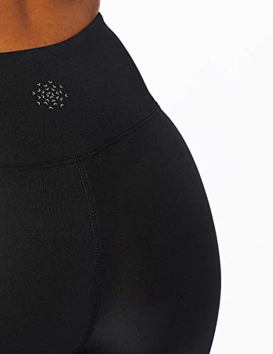 Marca Amazon - AURIQUE Mallas de Deporte Tiro Alto Mujer, Negro (Black/Dahlia Purple), 36, Label:XS Marca Amazon - AURIQUE Mallas de Deporte Tiro Alto Mujer, Negro (Black/Dahlia Purple), 36, Label:XS
