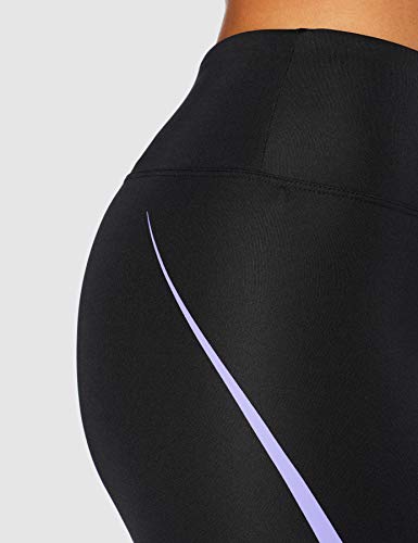 Marca Amazon - AURIQUE Mallas de Deporte Tiro Alto Mujer, Negro (Black/Dahlia Purple), 36, Label:XS Marca Amazon - AURIQUE Mallas de Deporte Tiro Alto Mujer, Negro (Black/Dahlia Purple), 36, Label:XS