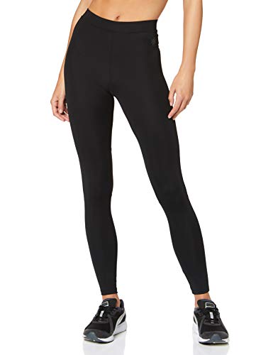 Marca Amazon - AURIQUE Mallas Largas de Deporte Mujer , Negro, 40 (Talla del Fabricante: Medium)