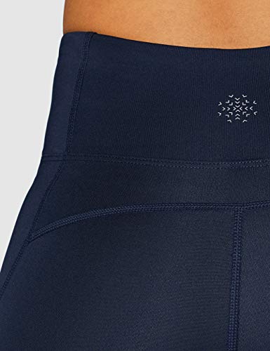 Marca Amazon - AURIQUE Mallas para Correr por el Tobillo de Tiro Alto Mujer, Azul (Navy/White), 38, Label:S Marca Amazon - AURIQUE Mallas para Correr por el Tobillo de Tiro Alto Mujer, Azul (Navy/White), 38, Label:S